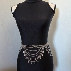 Silver Chain Waist Belt